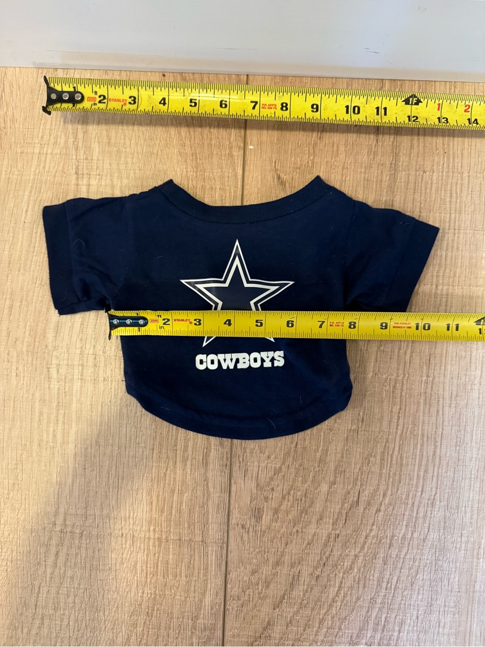 ๐ Dallas Cowboys Puppy Dog T-Shirt XS Blue Pet Tee Football Game Day Shirt - Picture 2 of 5